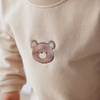 Organic Cotton Damien Sweatshirt - Fawn Bear Childrens Top from Jamie Kay NZ