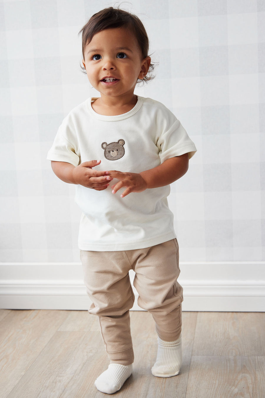 Pima Cotton Hunter Tee - Cloud Bear Childrens Top from Jamie Kay NZ