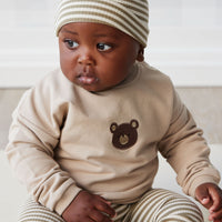 Organic Cotton Damien Sweatshirt - Fawn Bear Childrens Top from Jamie Kay NZ