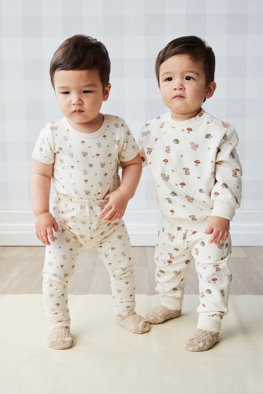 Organic Cotton Jalen Track Pant - Woodland Friends Childrens Pant from Jamie Kay NZ