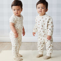 Organic Cotton Jalen Track Pant - Woodland Friends Childrens Pant from Jamie Kay NZ