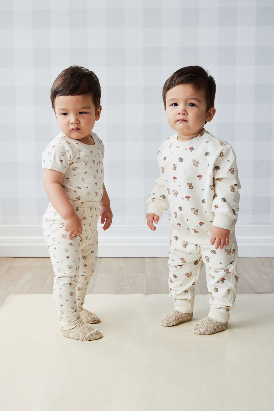 Organic Cotton Jalen Track Pant - Woodland Friends Childrens Pant from Jamie Kay NZ