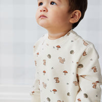 Organic Cotton Jalen Oversized Jumper - Woodland Friends Childrens Top from Jamie Kay NZ