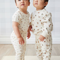 Organic Cotton Everyday Legging - Woodland Friends Childrens Legging from Jamie Kay NZ