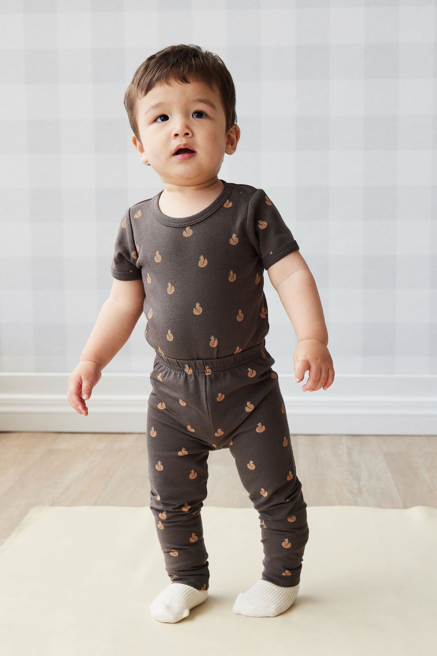 Organic Cotton Everyday Legging - Fox Cubs Wolf Childrens Legging from Jamie Kay NZ