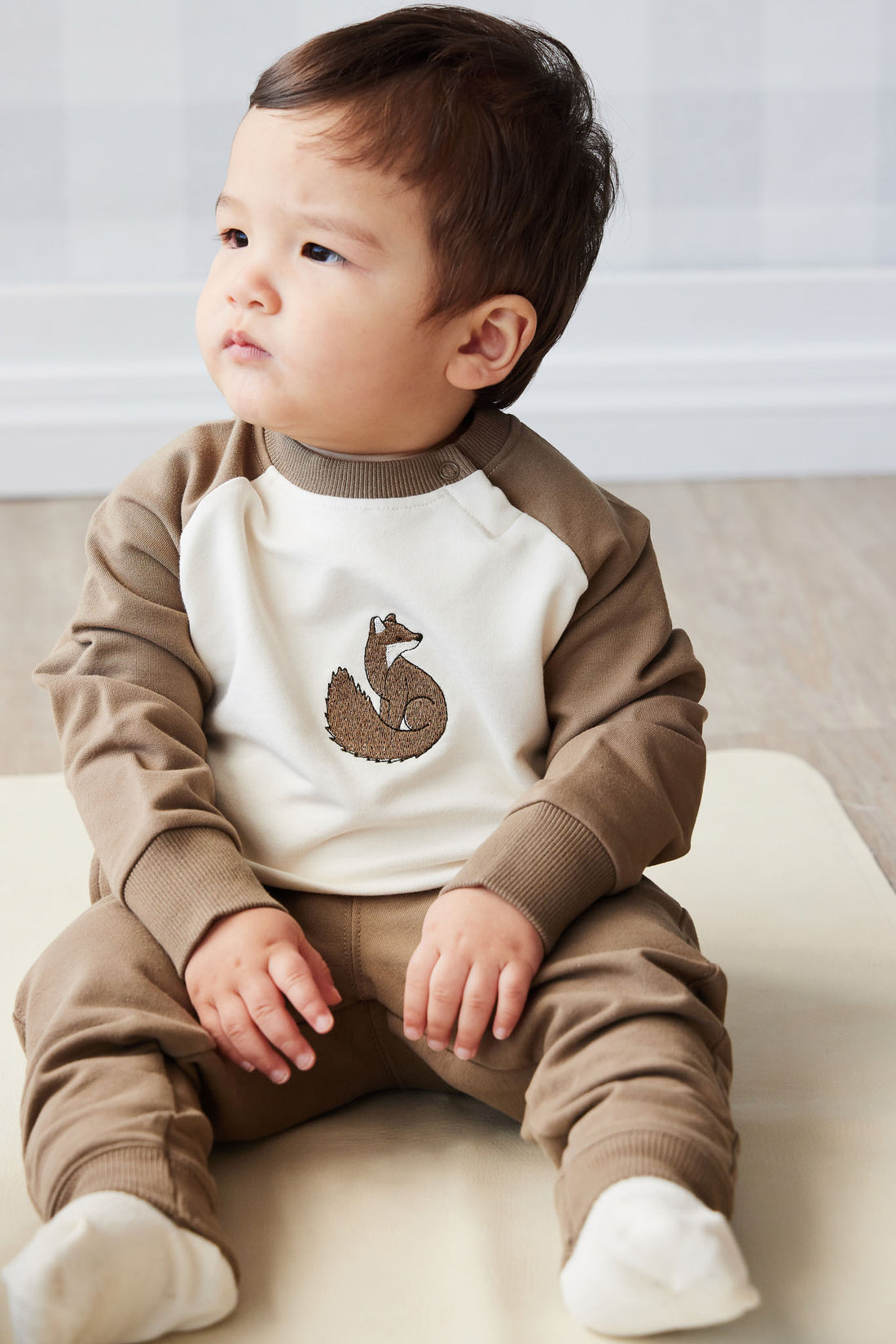 Organic Cotton Tao Sweatshirt - Oak Fox Childrens Top from Jamie Kay NZ