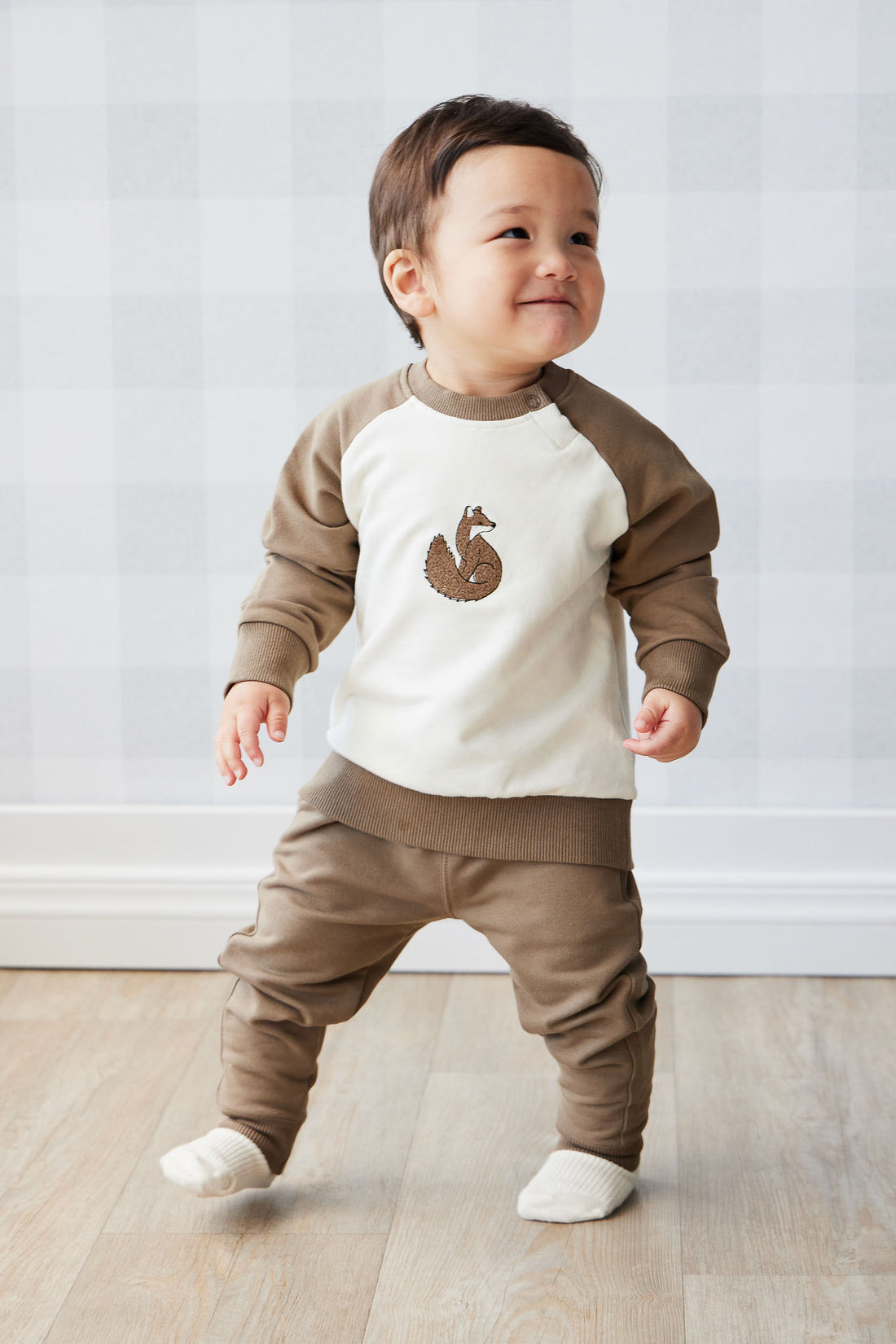 Organic Cotton Tao Sweatshirt - Oak Fox Childrens Top from Jamie Kay NZ