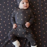 Organic Cotton Reese Zip Onepiece - Fox Cubs Wolf Childrens Onepiece from Jamie Kay NZ