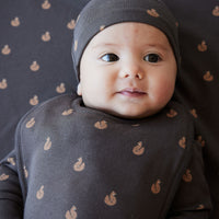 Organic Cotton Bib - Fox Cubs Wolf Childrens Bib from Jamie Kay NZ