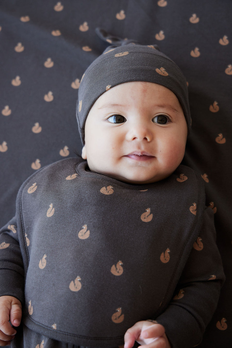 Organic Cotton Bib - Fox Cubs Wolf Childrens Bib from Jamie Kay NZ