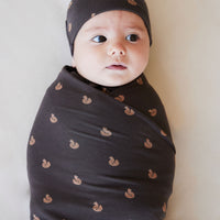 Organic Cotton Wrap Blanket - Fox Cubs Wolf Childrens Blanket from Jamie Kay NZ