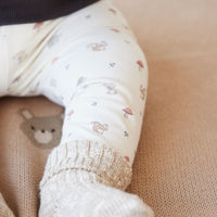 Organic Cotton Everyday Legging - Woodland Friends Childrens Legging from Jamie Kay NZ