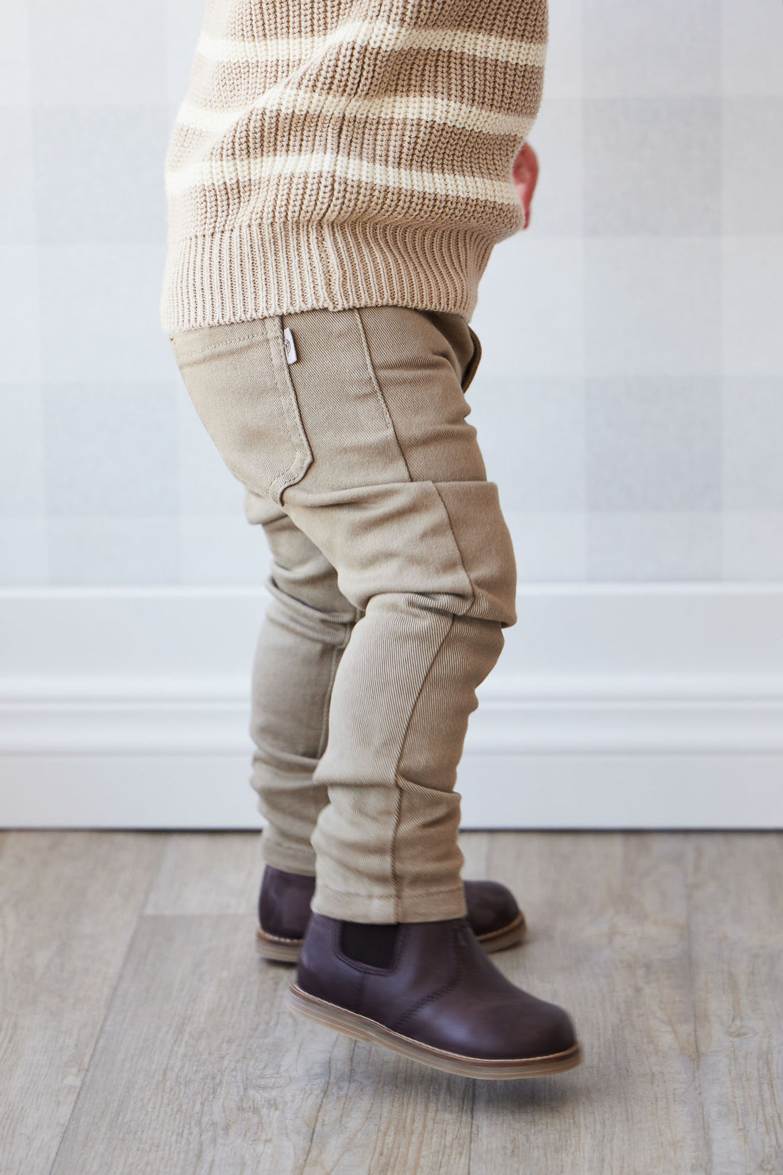 Austin Cotton Twill Pant - Oak Childrens Pant from Jamie Kay NZ