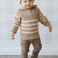 Austin Cotton Twill Pant - Oak Childrens Pant from Jamie Kay NZ