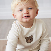 Pima Cotton Arnold Long Sleeve Top - Cloud Bear Childrens Top from Jamie Kay NZ