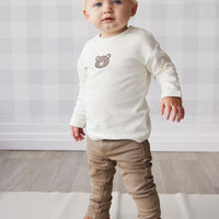 Pima Cotton Arnold Long Sleeve Top - Cloud Bear Childrens Top from Jamie Kay NZ