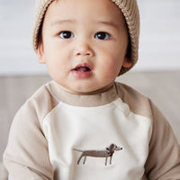 Leon Knitted Beanie - Fawn Childrens Hat from Jamie Kay NZ