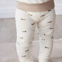 Organic Cotton Everyday Legging - Cosy Basil Cloud Childrens Legging from Jamie Kay NZ