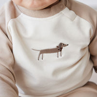 Organic Cotton Tao Sweatshirt - Cosy Basil Fawn Childrens Top from Jamie Kay NZ