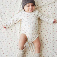 Organic Cotton Fernley Bodysuit - Woodland Friends Childrens Bodysuit from Jamie Kay NZ