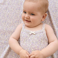 Organic Cotton Bridget Singlet Bodysuit - Chloe Lavender Childrens Bodysuit from Jamie Kay NZ