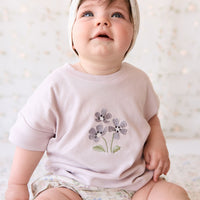 Organic Cotton Frill Bloomer - Moons Garden Lavender Childrens Bloomer from Jamie Kay NZ