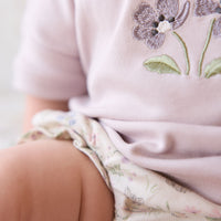 Organic Cotton Frill Bloomer - Moons Garden Lavender Childrens Bloomer from Jamie Kay NZ