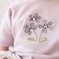 Pima Cotton Mimi Top - Luna Meadow Flowers Childrens Top from Jamie Kay NZ