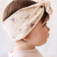 Organic Cotton Headband - Sweet William Floral Natural Childrens Headband from Jamie Kay NZ