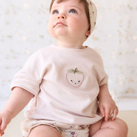 Pima Cotton Mimi Top - Rosewater Strawberry Childrens Top from Jamie Kay NZ