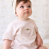 Pima Cotton Mimi Top - Rosewater Strawberry Childrens Top from Jamie Kay NZ