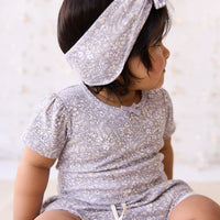 Organic Cotton Cap Sleeve Bodysuit - April Lilac Childrens Bodysuit from Jamie Kay NZ