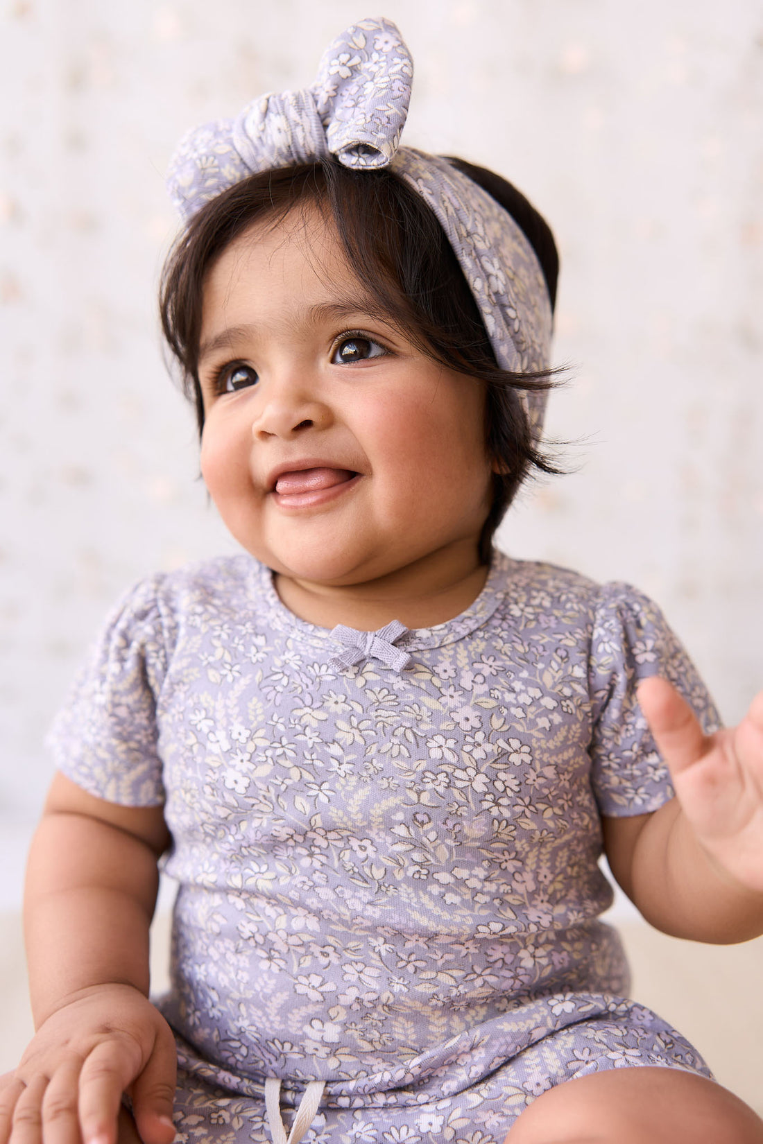 Organic Cotton Headband - April Lilac Childrens Headband from Jamie Kay NZ