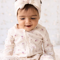 Organic Cotton Headband - Sweet William Floral Natural Childrens Headband from Jamie Kay NZ