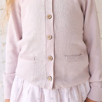 Gabrielle Cardigan - Violet Tint Childrens Cardigan from Jamie Kay NZ