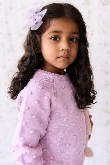 Dotty Knit Jumper - Lilac Blush Childrens Jumper from Jamie Kay NZ