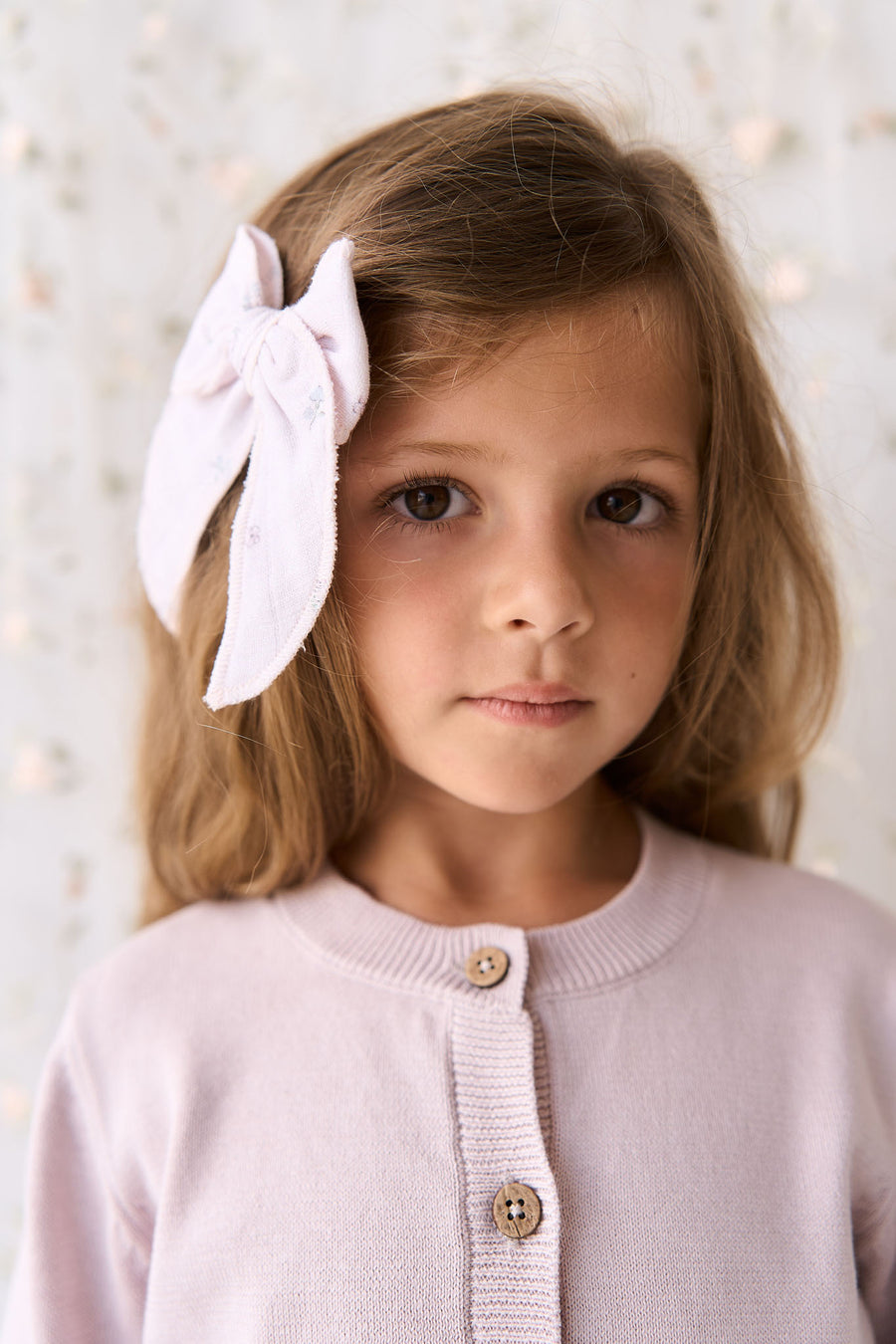 Organic Cotton Muslin Bow - Meredith Violet Childrens Hair Bow from Jamie Kay NZ