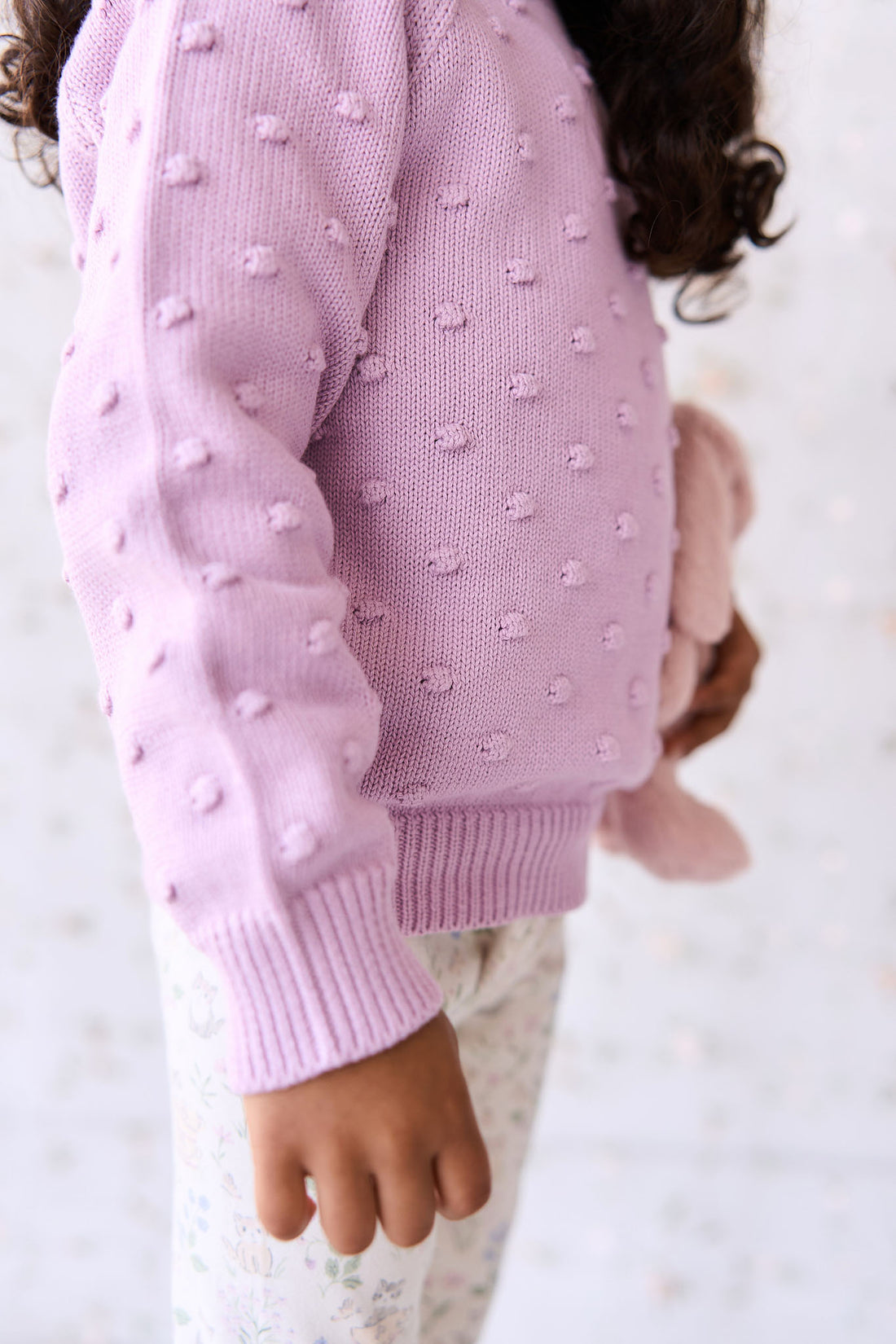 Dotty Knit Jumper - Lilac Blush Childrens Jumper from Jamie Kay NZ