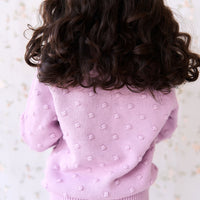 Dotty Knit Jumper - Lilac Blush Childrens Jumper from Jamie Kay NZ