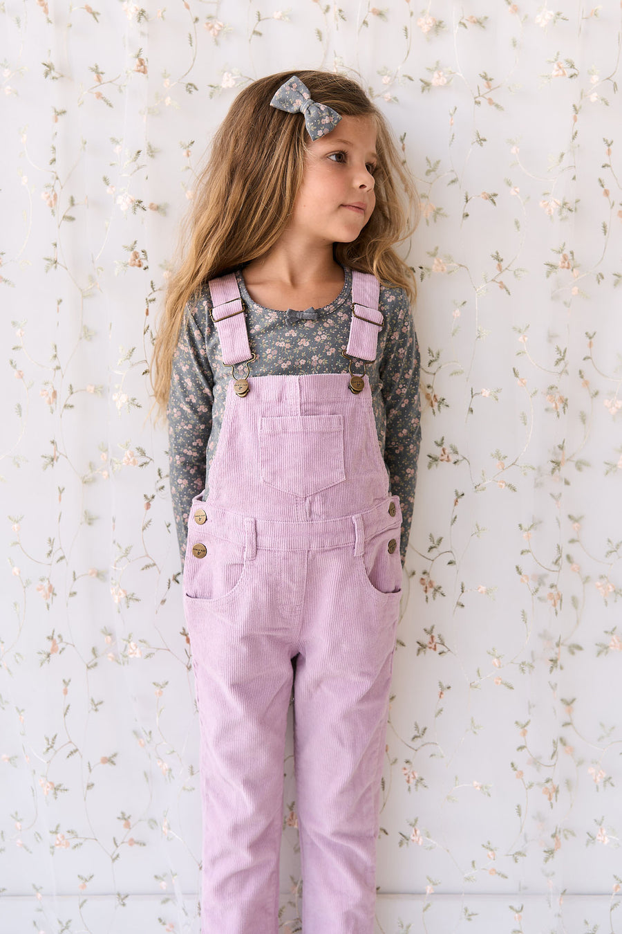 Jordie Cord Overall - Lilac Blush Childrens Overall from Jamie Kay NZ