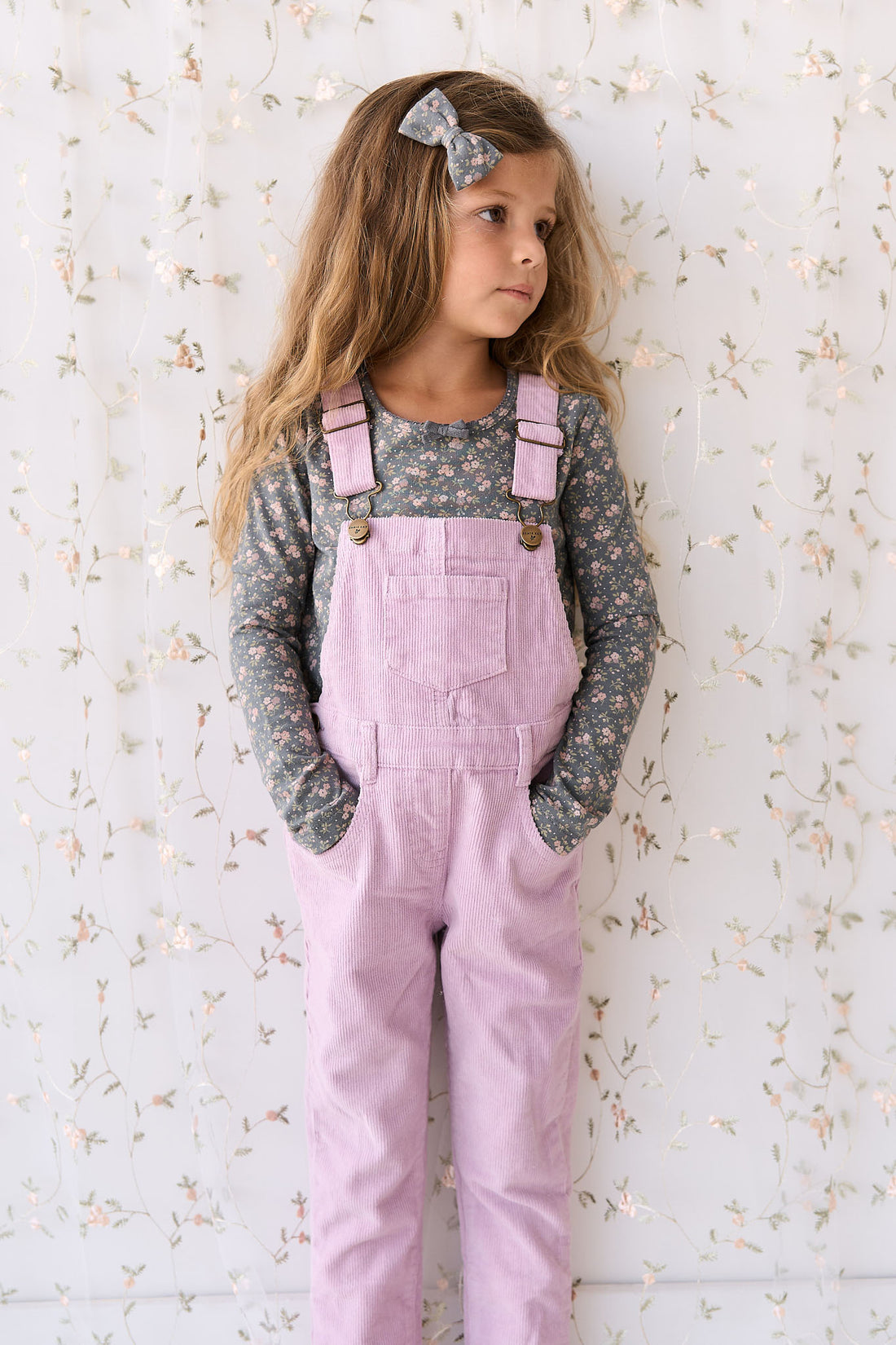 Jordie Cord Overall - Lilac Blush Childrens Overall from Jamie Kay NZ