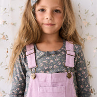 Organic Cotton Long Sleeve Top - Rosalie Floral Lava Childrens Top from Jamie Kay NZ