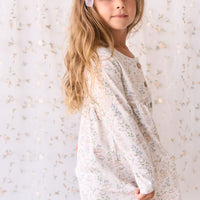 Organic Cotton Poppy Dress - Moons Garden Lavender Childrens Dress from Jamie Kay NZ