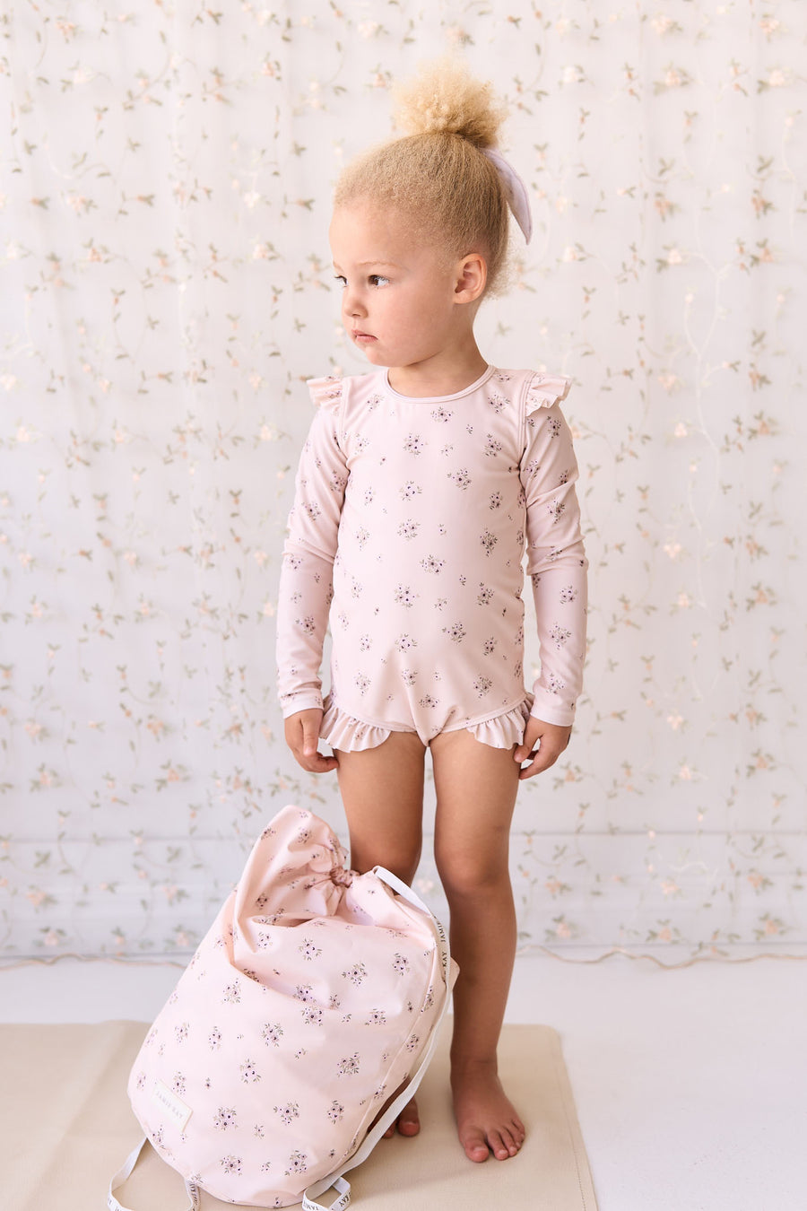 Lily Swimsuit - Goldie Bouquet Morganite Childrens Swimwear from Jamie Kay NZ