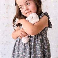 Organic Cotton Sienna Dress - Rosalie Floral Lava Childrens Dress from Jamie Kay NZ