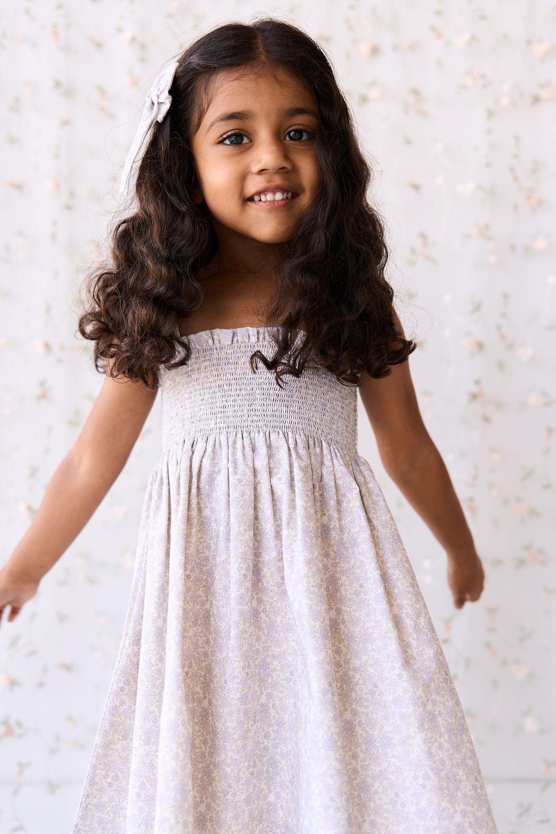 Organic Cotton Mira Dress - Chloe Lavender Childrens Dress from Jamie Kay NZ