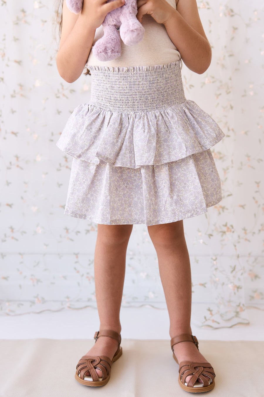 Organic Cotton Samantha Skirt - Chloe Lavender Childrens Skirt from Jamie Kay NZ