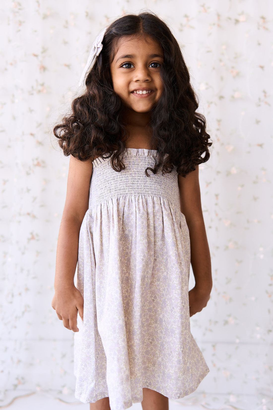 Organic Cotton Mira Dress - Chloe Lavender Childrens Dress from Jamie Kay NZ