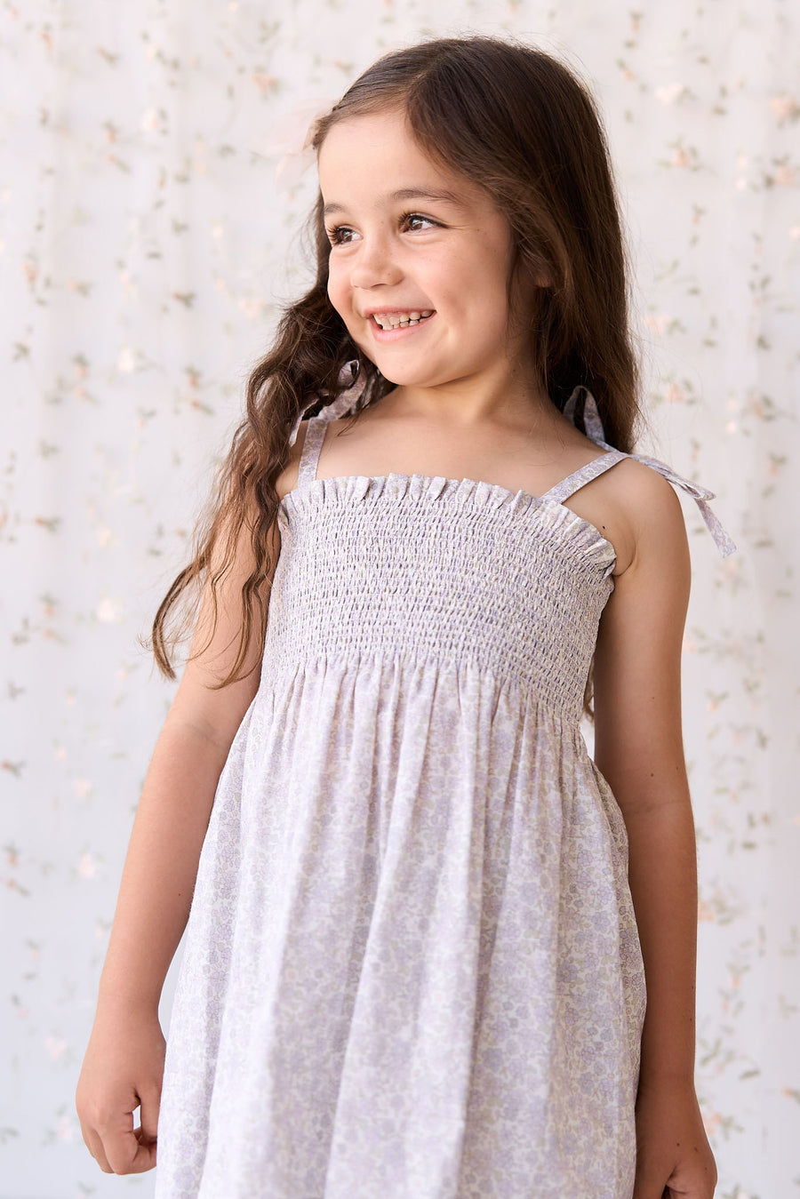 Organic Cotton Mira Top - Chloe Lavender Childrens Top from Jamie Kay NZ