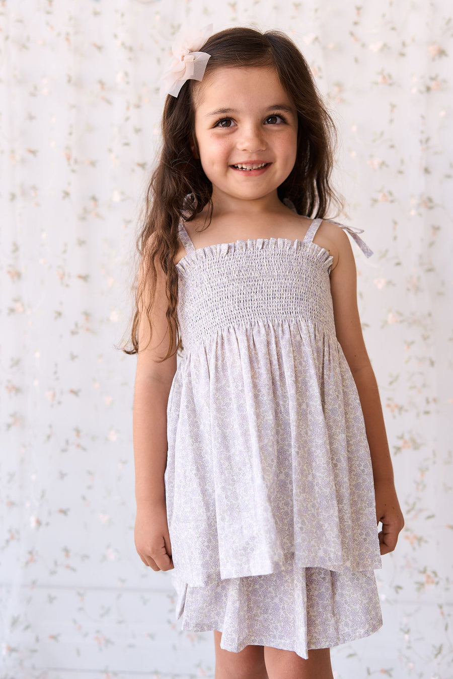 Organic Cotton Mira Top - Chloe Lavender Childrens Top from Jamie Kay NZ